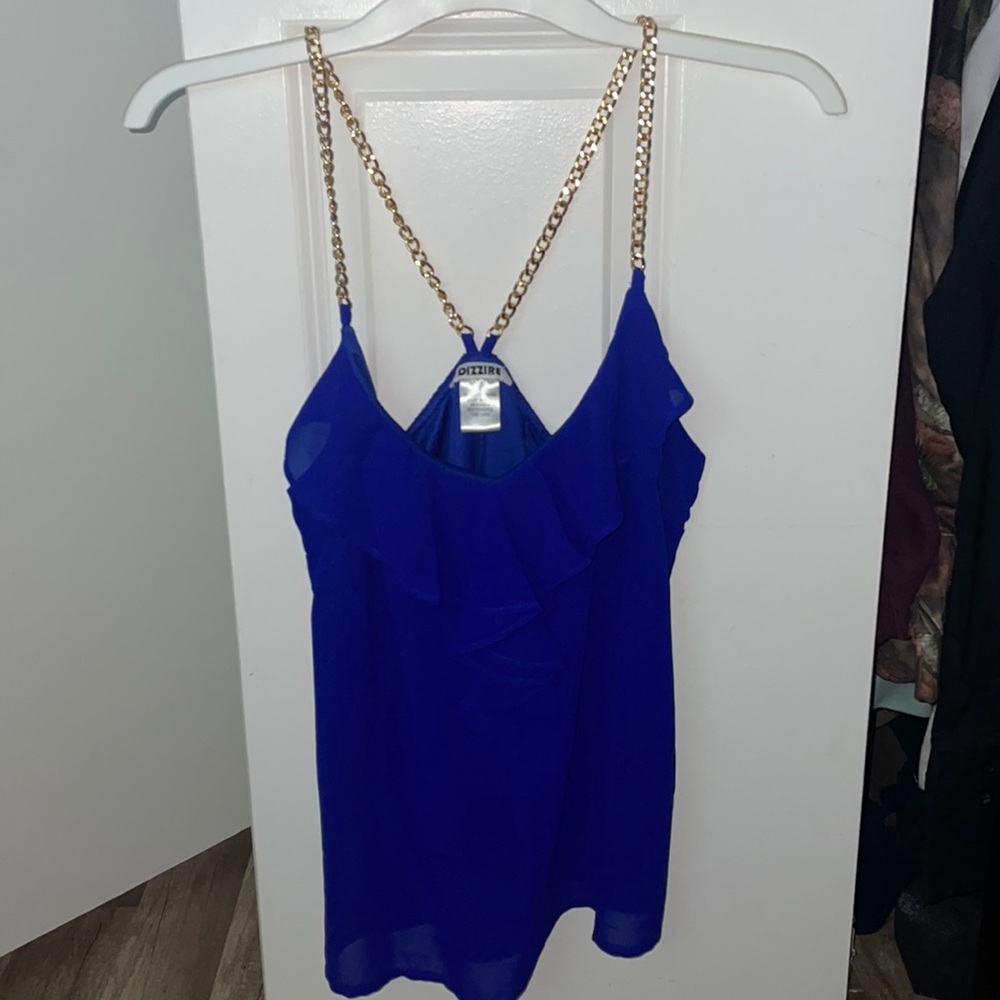 Royal blue dizzire blouse
